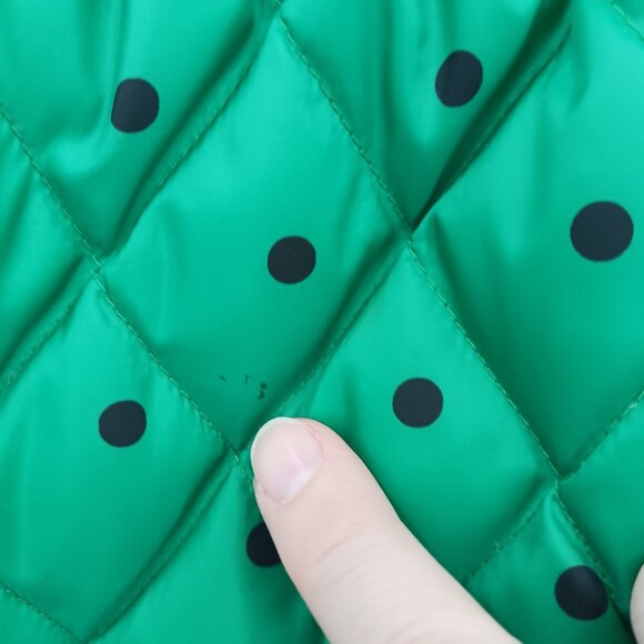 Talbots Green Polka Dot Down Quilted Puffer Vest Womens Small - Picture 9 of 13